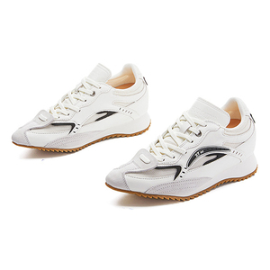 Chaussures décontractées pour femmes en cuir véritable de qualité supérieure, style coréen, design artistique à bout pointu, rehaussantes, pour la marche lente, respirantes, collection automne - Product Image 5