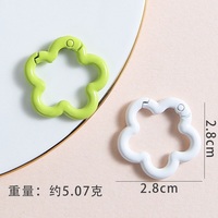 Bunga musim semi O cincin harga pabrik tas aksesori logam kualitas tinggi cincin Carabiner warna-warni