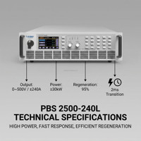Fuente de Alimentación CC Bidireccional Programable PBS 2500-240L 30kW 500V para Sistemas de Almacenamiento de Energía a Gran Escala y Pruebas de Ciclo de Batería