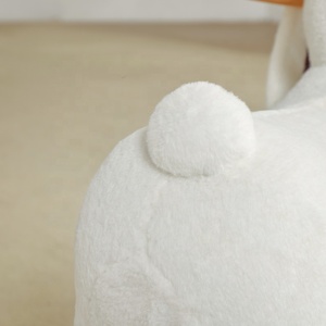 Fournisseur de l'usine OEM unisexe 2-4 ans unisexe en bois lapin chaise berçante mignon lapin en <span class=keywords><strong>peluche</strong></span> tissu Ride jouet <span class=keywords><strong>animal</strong></span> en bois à <span class=keywords><strong>bascule</strong></span> - Product Image 5