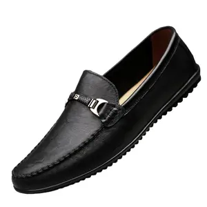China suppliers good quality formal mens casual genuine leather dress loafers driving shoes for men
