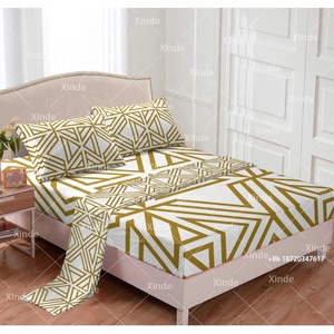 Lençóis king size personalizados de 6 peças em algodão e lençóis planos estampados em cores para todas as estações em estoque - Product Image 5