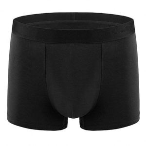 Calzoncillos bóxer deportivos de corte medio para hombre, de color liso, de algodón tejido, ¡artículo de gran demanda para el comercio transfronterizo! - Product Image 4