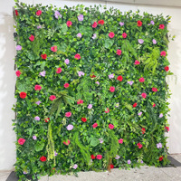 Mur végétal NINI en herbe verte, rideau enroulable, mur de fleurs 3D, panneau mural de fleurs artificielles, toile de fond végétale, mur de plantes