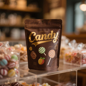 Logo tùy chỉnh in Ziplock nhôm lá đứng lên túi cho Kẹo Trái Cây Túi Mylar đứng lên túi <span class=keywords><strong>doypack</strong></span> - Product Image 2