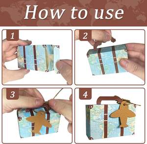 Caja <span class=keywords><strong>de</strong></span> Dulces para Recuerdos <span class=keywords><strong>de</strong></span> Fiesta, Caja <span class=keywords><strong>de</strong></span> Regalo <span class=keywords><strong>con</strong></span> Forma <span class=keywords><strong>de</strong></span> Mini Maleta <span class=keywords><strong>con</strong></span> Mapa del Mundo, Papel Kraft Vintage <span class=keywords><strong>con</strong></span> Etiquetas y Cuerda <span class=keywords><strong>de</strong></span> <span class=keywords><strong>Yute</strong></span> para Fiestas Temáticas <span class=keywords><strong>de</strong></span> Viajes - Product Image 6