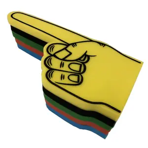 Foam Cheer Handschuhe Custom ized Logo Schaum Hand Finger Farbe Normale Schwammform Schaum Finger Hand