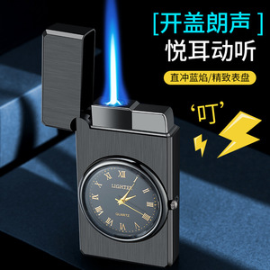 Lighter With Quartz Watch <b>Clock</b> Portable Butane Windproof Business Gifts Multiple Colors Available - Product Image 5