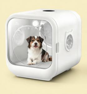 กล่องอบแห้งสัตว์เลี้ยงอัจฉริยะ ดีไซน์ทันสมัย หรูหรา ใช้พลังงานจากเครื่องปรับอากาศ ผลิตจากพลาสติก ABS ปลอดภัยต่อสิ่งแวดล้อมและต้านเชื้อแบคทีเรีย สำหรับสุนัขและแมว - Product Image 1