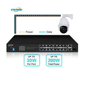 Poe Switch <strong>16</strong> <strong>Ports</strong> 10/100Mbps 2 Gigabit 1*1000M SFP <strong>Port</strong> Uplink Unmanaged PoE Switch - Product Image 2