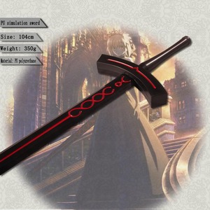 Fate Stay Night <span class=keywords><strong>Saber</strong></span> Swords Pen Negro Blanco <span class=keywords><strong>Excalibur</strong></span> Cosplay Espadas Regalos de cumpleaños - Product Image 5