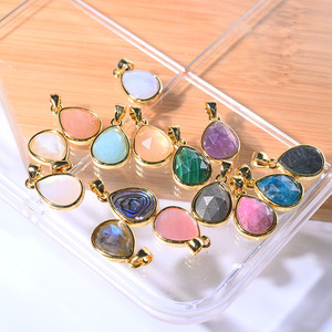 Collar con colgante de piedras preciosas de PJ-C070, colgante de gota de lágrima, colgante de piedra natural, joyería - Product Image 4