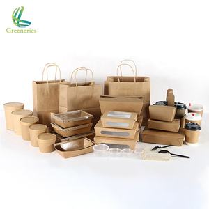 Papier alimentaire pour Sushi, Fruit de rue, <span class=keywords><strong>poulet</strong></span>, boîte à salade marron pour déjeuner, Logo personnalisé, emballage à emporter avec fenêtre pour animaux de compagnie - Product Image 6