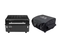 Housse de barbecue avec motif flamme, plusieurs tailles, tapis de sol pour barbecue, ignifuge, résistant à la chaleur, tapis anti-éclaboussures pour barbecue, protège la terrasse et le patio