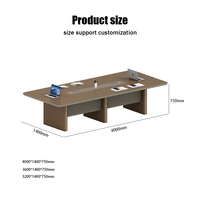 Juego de Mesas y Sillas de Conferencia Ejecutivas de Lujo Moderno, Mesa Modular para Reuniones de Oficina de 3 Metros y 14 Plazas en Guangdong