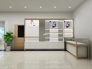 Led kính cửa hàng hiển thị đồ nội thất hiển thị quang học lịch thi đấu quang học kính tường kệ gỗ quang kệ trưng bày - Product Image 3