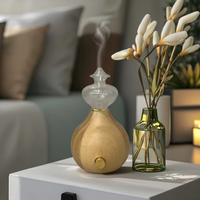 Pour Dermey 20ml diffuseur de parfum d'huile essentielle électrique de haute qualité nouveau diffuseur d'arôme en verre en bois brume froide table