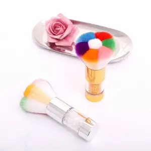 New Wholesale New Style Purple Mini Nail Art Tool Nail Dust Cleaning Soft Brush for Nails