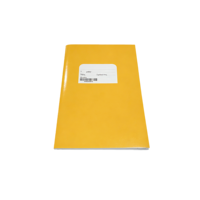 Carnet d'exercices personnalisé avec logo, couverture en carton ivoire, reliure agrafée, impression UV, impression CMYK, carnet de notes