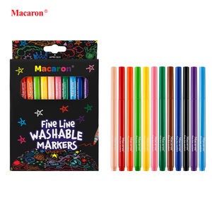 Macaron 12 adet yıkanabilir Marker kalem seti renk değiştiren İşaretleyiciler ince çizgi sanat çizim için renkli işaretleme kalemleri - Product Image 3