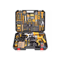 Kit de Perceuse Électrique Manuelle Rechargeable Multifonction, Ensemble de Perceuse Sans Fil avec Clé Manuelle et Boîte à Outils