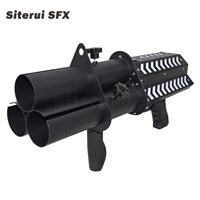 SITERUI SFX pistolet de tir à confettis à contrôle manuel Trois têtes pistolet électrique léger coloré Bars pistolet à papier coloré alimenté par batterie