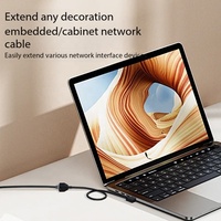 Câble d'extension RJ45 mâle vers femelle à angle droit 100 Mbps, câble Ethernet à paire torsadée à 90 degrés avec trous de fixation