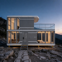 Maison capsule modulaire préfabriquée 2 chambres d'un fabricant modulaire professionnel pour l'hébergement commercial en location