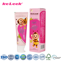 Dentifrice Enfant Keleek au Sel Minéral et Lait 60g Saveur Fraise Anti-Caries Fluorure Soins Dentaires pour Enfants 6-12 Ans Vente en Gros