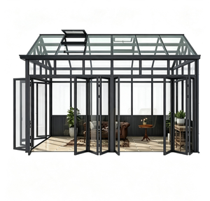 Véranda <span class=keywords><strong>mobile</strong></span> moderne préfabriquée avec toit polygone et <span class=keywords><strong>solarium</strong></span> pour usage hôtelier et résidentiel - Product Image 1