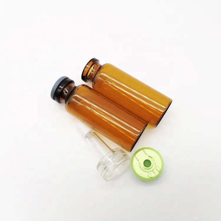 Botellas de vidrio vacías asépticas estériles, viales para inyección de polvo líquido
