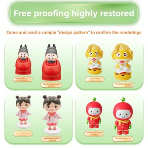 Tùy Chỉnh PVC Nhựa Thủ Công Đồ Trang Trí Làm Tay Văn Phòng Mù Hộp Máy Tính Để Bàn Bút Chủ Công Ty Hình Ảnh Hoạt Hình Hành Động Hình - Product Image 4