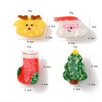 Pince à Cheveux Mignonne Série Noël en Gros, Pince Requin 3D pour Chignon Épais, Accessoires de Coiffure Tendance pour Demi-Chignon pour Femmes