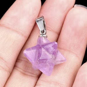 Merkaba Cristal Naturel Agate Pierre Kabbale <span class=keywords><strong>Satellite</strong></span> Pendentif Hexagramme Géométrique Artisanat Conception - Product Image 6