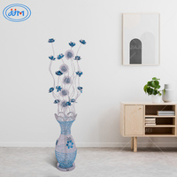 Lampe sur pied décorative minimaliste en fer forgé et aluminium, style vase, pour chambre d'hôtel, moderne, luxueuse, contemporaine, avec LED.