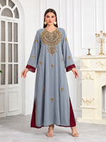 Gaun Abaya Seamless Plus Size Baru Nisamodest untuk Wanita, Pakaian Muslim Polos Panjang, Grosir