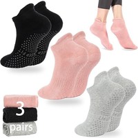 Chaussettes de yoga transfrontalières antidérapantes à pois pour fitness intérieur et Pilates, socquettes de sport en maille pour femmes, personnalisables par sublimation