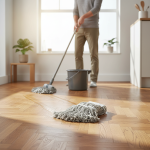 Gizmop 300gr Microfibre Fabric Wet <b>Mop</b> Cotton Loop Parquet Real Wood Floors Self-Wringer Antibacterial Durable Sustainable - Product Image 3