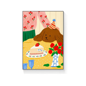 Quadro Decorativo per Soggiorno Stile INS, Dipinto su Tela Romantico, <span class=keywords><strong>Poster</strong></span> Artistico in Carta con Tema Dessert e Torte alla Francese - Product Image 5