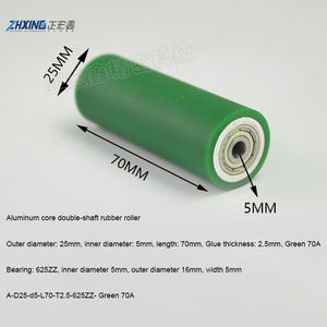 Rodamientos de goma de alta resistencia Rodillos de rodamiento de goma de poliuretano Ruedas de <span class=keywords><strong>PU</strong></span> Ruedas de goma personalizadas Ruedas de viaje de robot - Product Image 2