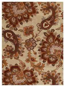 Alfombra de área de lana con mechones a mano ecológica Floral Beige tamaño personalizado disponible para el hogar Multicolor y tamaño personalizado - Product Image 5