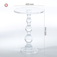 TT Foshan directement vente personnalisé nouveau design petite table basse ronde moderne en acrylique transparent