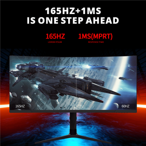 Tecmiyo工厂价格34英寸3440*1440 4K 165赫兹丰富接口发光二极管，适用于工作室屏幕电脑原始设备制造商360赫兹弯曲游戏显示器240赫兹 - Product Image 4