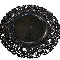 Assiettes de présentation en plastique transparentes de 13 pouces avec bord doré ou argenté pour mariages et événements – Vente en gros