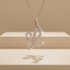 Rose Gold Diamond Pendant Brilliant <b>Cut</b> <b>Stones</b> Luxury Women's Wedding Anniversary Engagement 18KT Gold Plated IGI Certified - Product Image 1