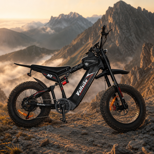 Voltvibe EB-M2 2000W 60V Lithium Battery <b>Bike</b> High Speed 20" Fat Tire Full Suspension Offroad Mountain/City <b>Bike</b> - Product Image 3