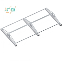 Estructura de Montaje Solar Fotovoltaico para Techo Plano, Orientación Este-Oeste, con Soporte de Aluminio y Lastre, Suministro de Fábrica |   Letrero Artístico