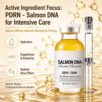 Sérum Ampoule Visage Anti-Âge Coréen au Collagène, Peptide Rose et ADN de Saumon PDRN 10000ppm pour Soins de la Peau, Marque Privée