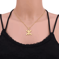 Collier berbère Bijoux d'Afrique Collier en acier inoxydable plaqué or 18 carats Bijoux berbères
