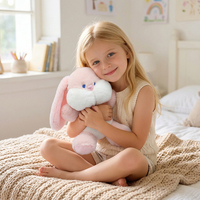 Jouets en peluche personnalisés en usine, animaux en peluche de 8 pouces, poupée en peluche d'animal de dessin animé, lapin en peluche mignon pour la décoration de fête